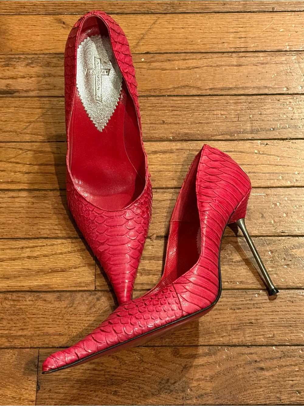 Santa Cruz Very Rare Red Heels 🇮🇹 Made In Italy Shoes High Heels Size 40